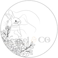 Load image into Gallery viewer, Easter Bunny in a bed of Flowers Digital Template for Scrollsaw Artists
