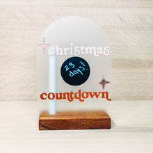 Load image into Gallery viewer, Christmas Countdown Chalkboard Acrylic- Red &amp; Pink
