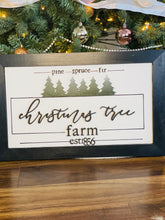 Load image into Gallery viewer, Festive Farmhouse Christmas Tree Farm Sign for Your Home
