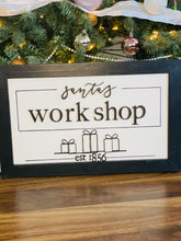 Load image into Gallery viewer, Santas Workshop Rustic Farmhouse Sign
