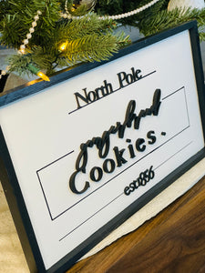 Gingerbread Cookies Rustic Farmhouse Sign