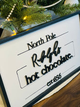 Load image into Gallery viewer, Rudolphs Hot Chocolate Rustic Farmhouse Sign
