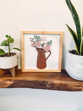 Load image into Gallery viewer, Spring Flowers In a Water Jug Wood Sign
