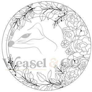 Peonies with a Hoop Digital Template for Scrollsaw Artists