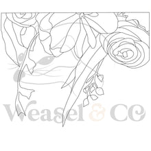 Load image into Gallery viewer, Floral Straight Line Digital Template for Scrollsaw Artists
