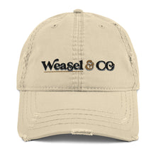 Load image into Gallery viewer, Weasel&amp;Co Logo Distressed Dad Hat
